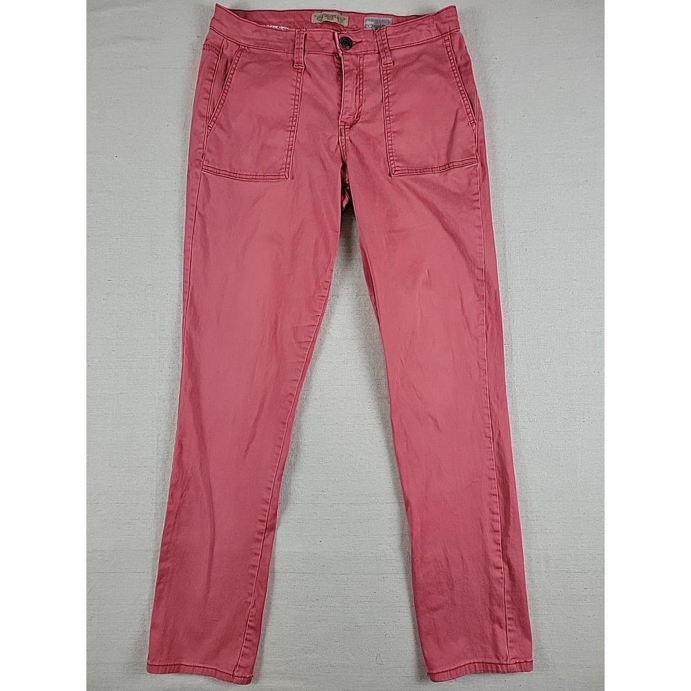 Vintage America Skinny Pants Women's 8/29 Pink Stretch Cotton